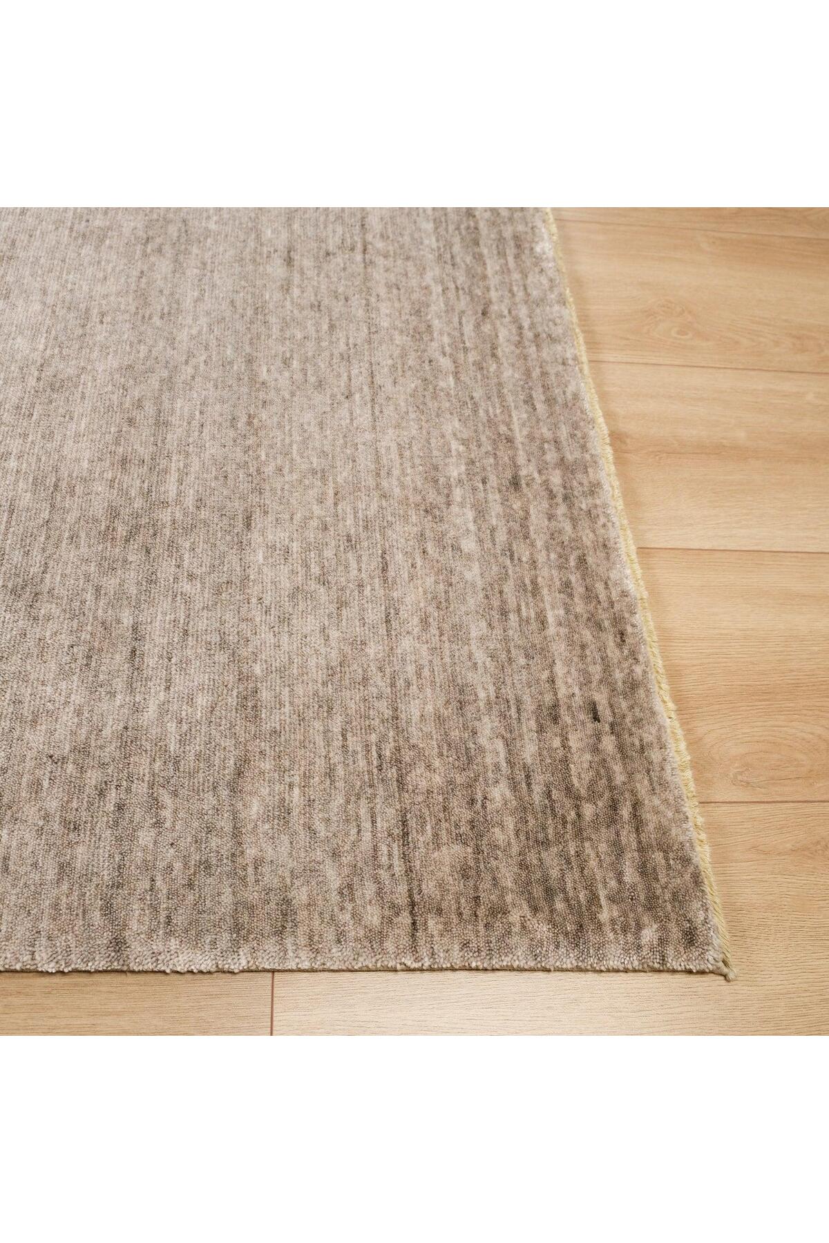 Eko Hali Taftan Vintage Pattern Machine Woven Carpet - Taftan TF Plain L. Vizon - MALLTURK