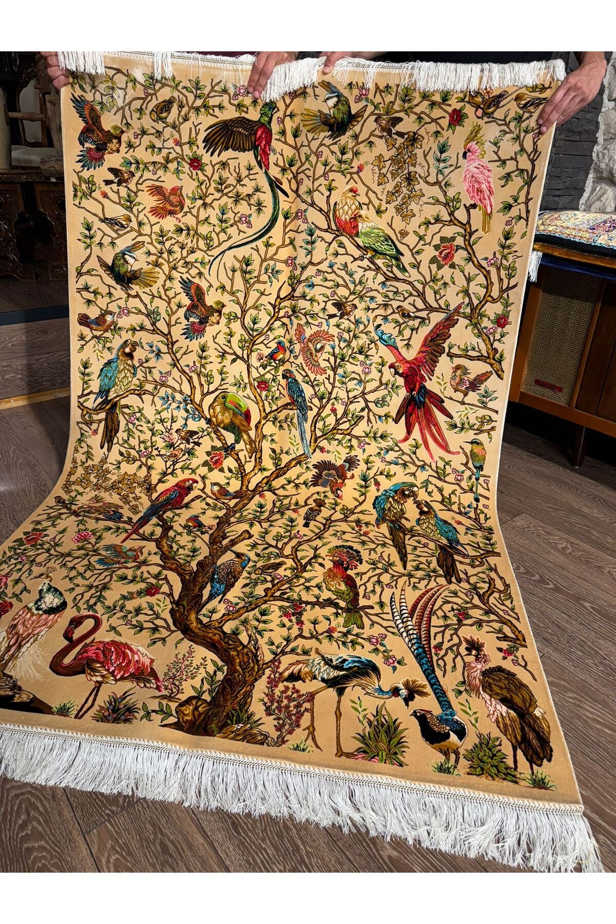Rustikev Iranian Silk Rug - MALLTURK