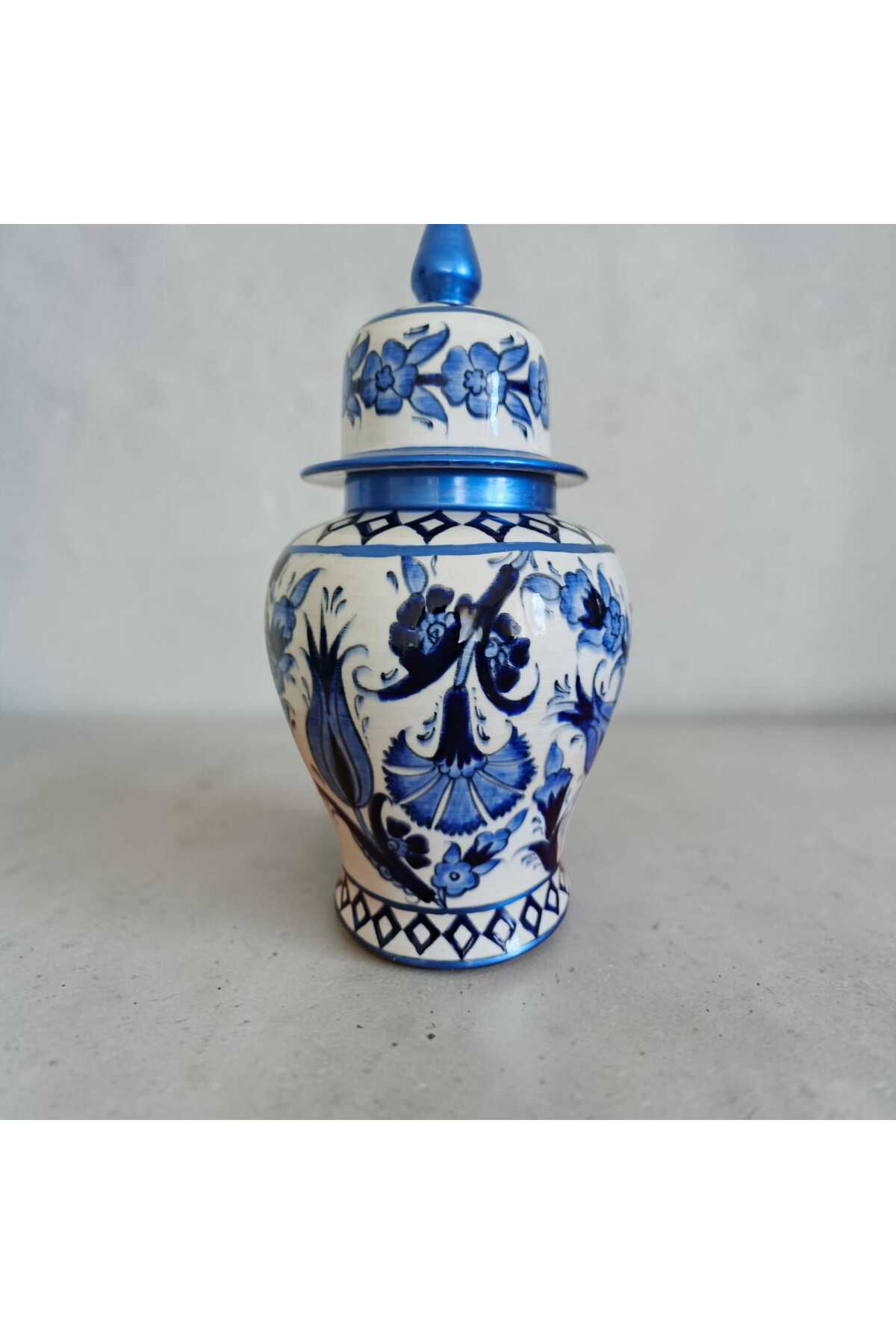 Sema Cini Handmade Ceramic Shahkup 20 cm Vase - MALLTURK