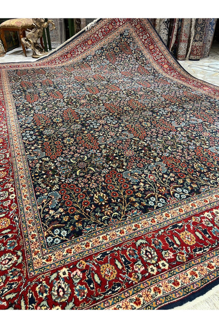 RD RAMAZAN DAG Hand Rug Art Hand-Woven Hereke Rug Seven Mountains Flower Sumerbank Weave Size 365x253 - MALLTURK