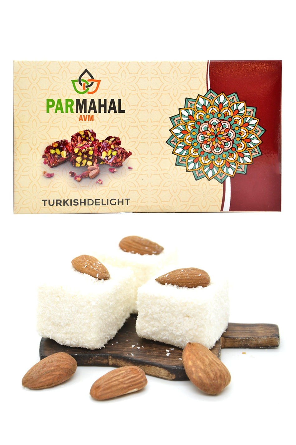 Parmahal avm Sultan Style Turkish Delight Almond 500 g - MALLTURK