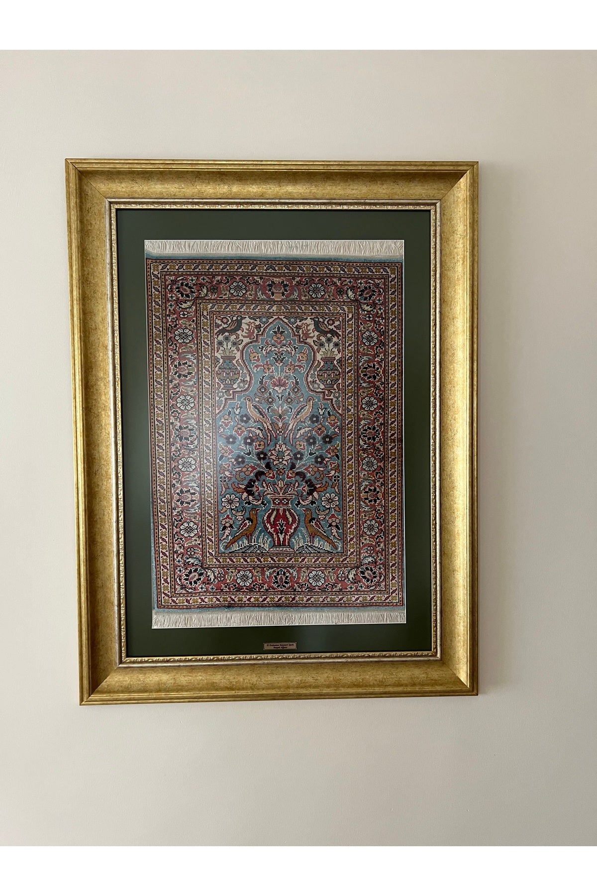 RD RAMAZAN DAG Hand Rug Art Hand-Woven Kayseri Pure Silk Rug Tree of Life Bird Design Collector Piece Size 108x82 - MALLTURK