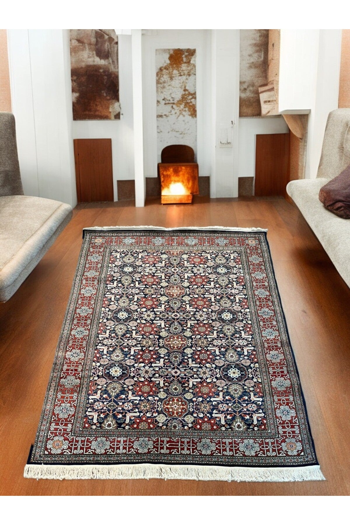 SIRVAN Rug Hand-Woven Hereke Rug - 194x314 - MALLTURK