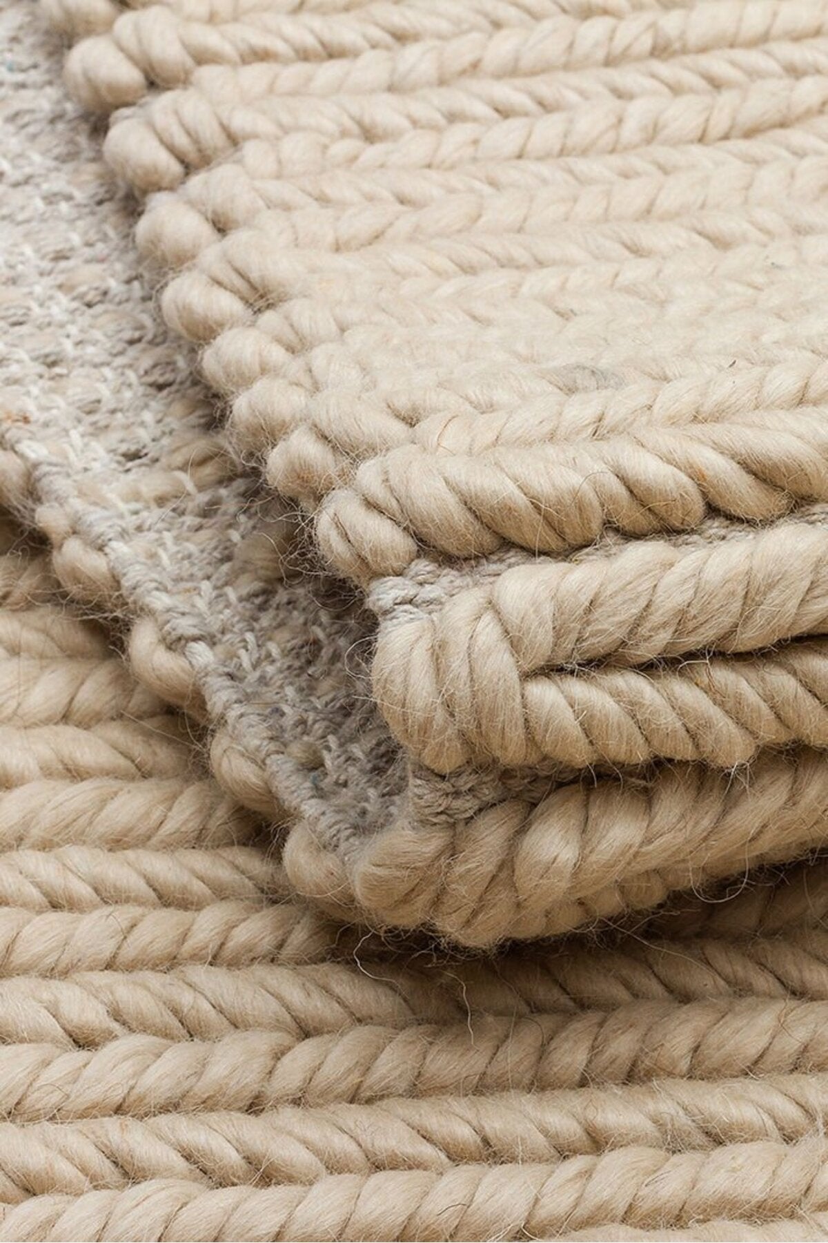 Vog Rug Navia Hand-Woven Wool Beige Living Room Rug | Natural Bohemian Tarz Kaliteli and Sik Decorative Rug VogSKR