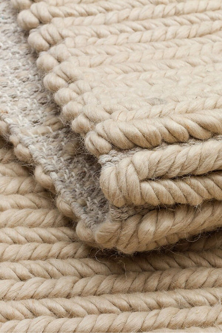Vog Rug Navia Hand-Woven Wool Beige Living Room Rug | Natural Bohemian Tarz Kaliteli and Sik Decorative Rug VogSKR
