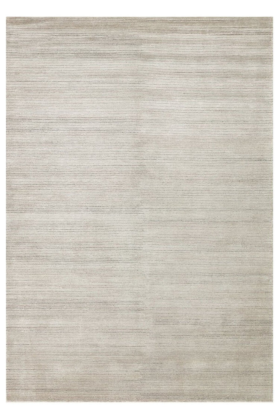 Vog Hali Siena Silver is a living room rug meticulously crafted using hand-weaving techniques, made from a natural bamboo and wool blend. - MALLTURK