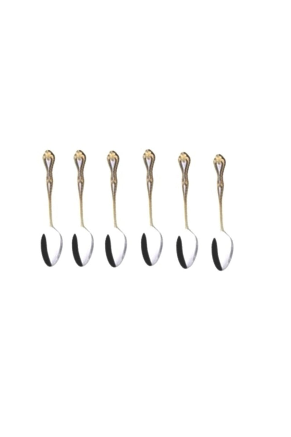 Nehir lalezar Gold Plated Teaspoon 12 Piece - MALLTURK