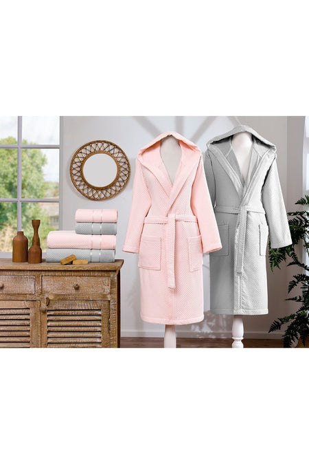 Ozdilek Bright Velvet Family Bathrobe Set - MALLTURK