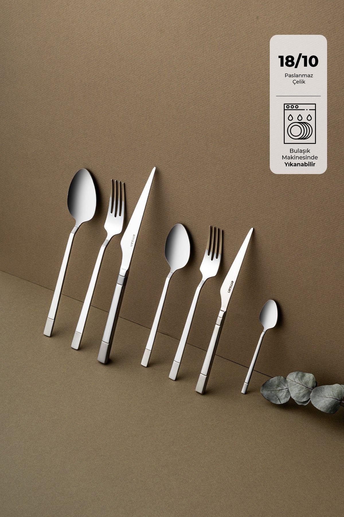 Emsan duru 84 Piece 12 Place Setting luks Boxed Flatware Set - MALLTURK