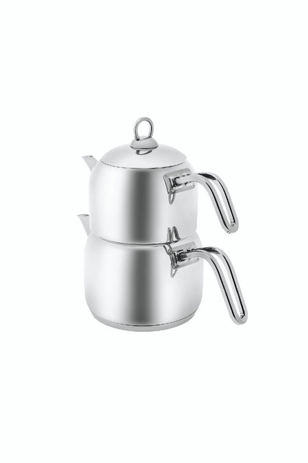 Karaca Urban induction Base Stainless Steel Midi Size Teapot Set - MALLTURK