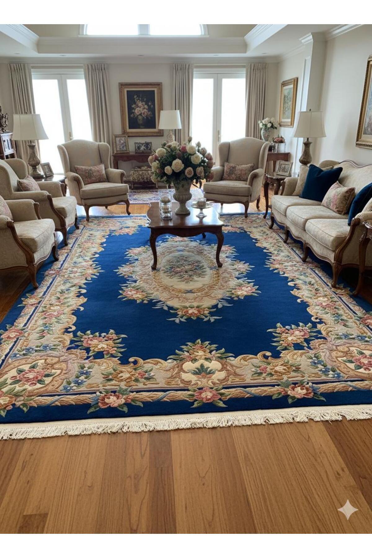 RD RAMAZAN DAG Hand Rug Art Hand-Woven Embossed Chinese Rug Premium Quality Size 312x216 - MALLTURK