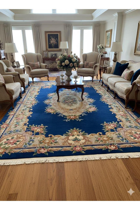 RD RAMAZAN DAG Hand Rug Art Hand-Woven Embossed Chinese Rug Premium Quality Size 312x216 - MALLTURK
