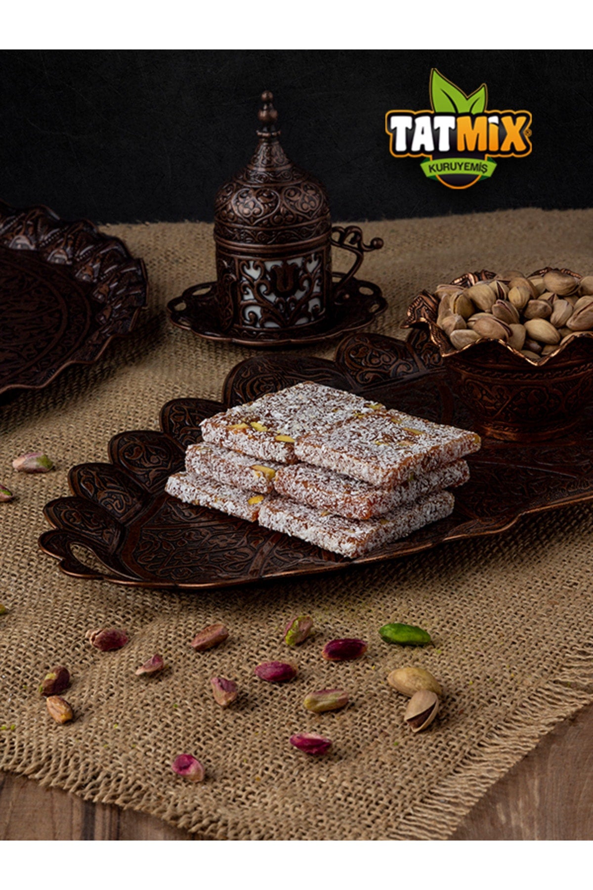 Tatmix Pistachio Leaf Style Carrot Confection 500gr - MALLTURK