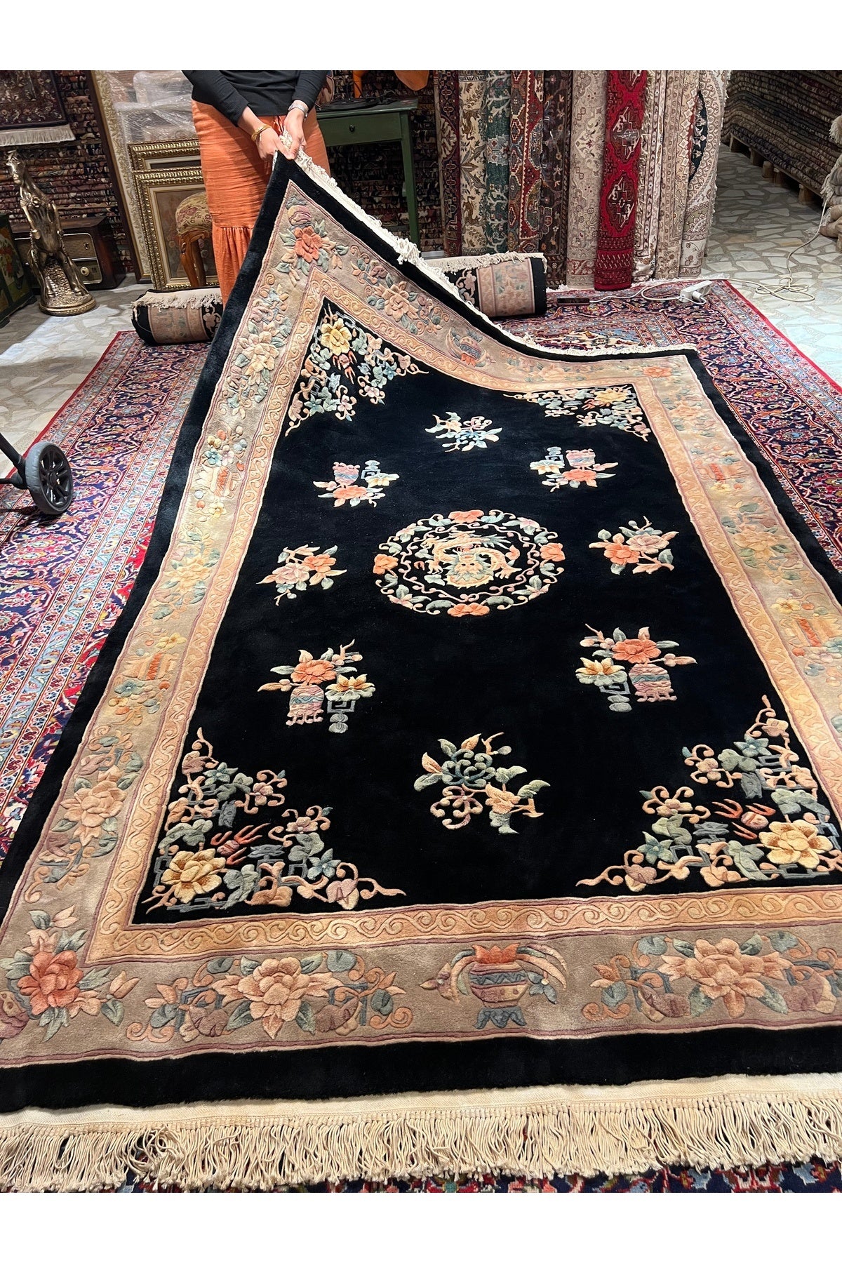 RD RAMAZAN DAG Hand Rug Art Hand-Woven Embossed Chinese Rug 275x183 - MALLTURK