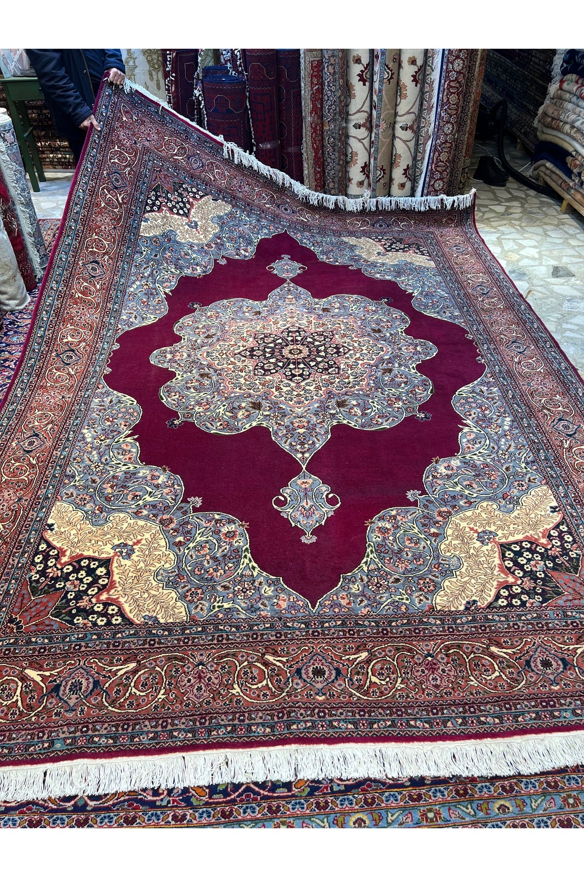 RD RAMAZAN DAG Hand Rug Art Hand-Woven Ladik Konya Kaplan Rug Premium Quality Collector Piece Size 354x252 - MALLTURK