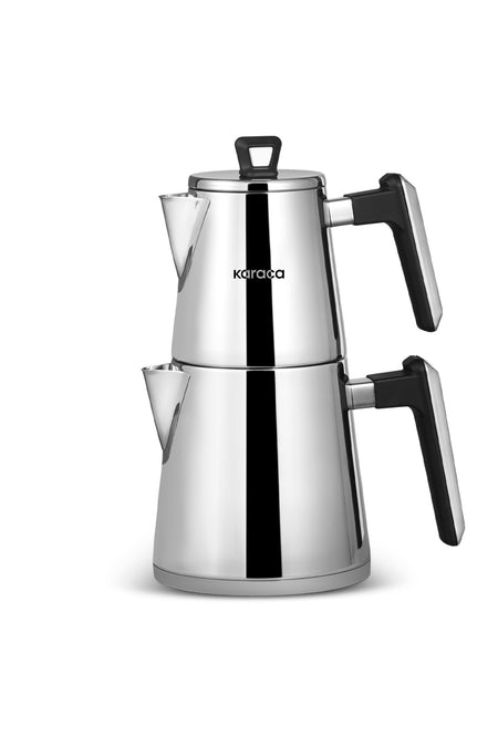Karaca Space Powersteel Pro 316+ Stainless Steel induction Base Midi Teapot Set - MALLTURK