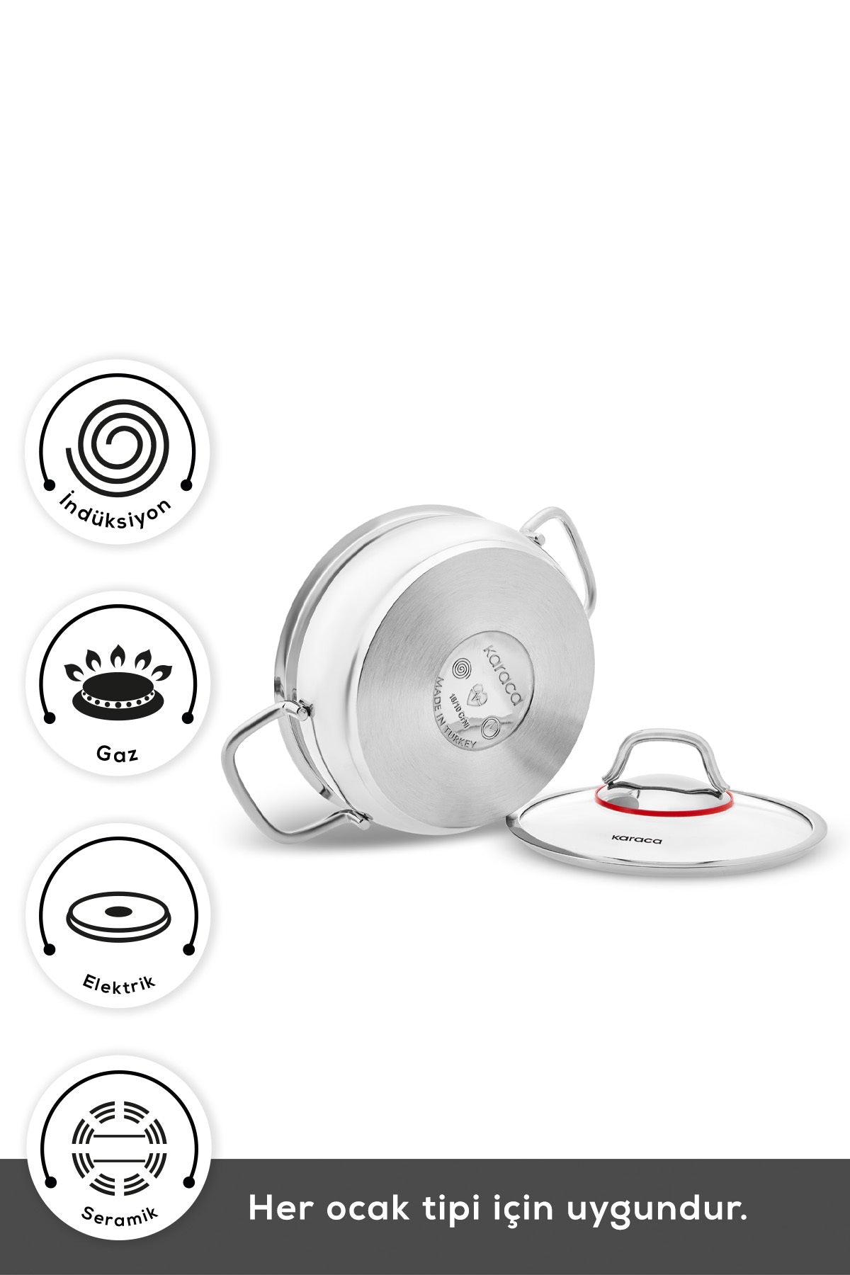Karaca Emirgan Induction Compatible 6 Piece Midi Set