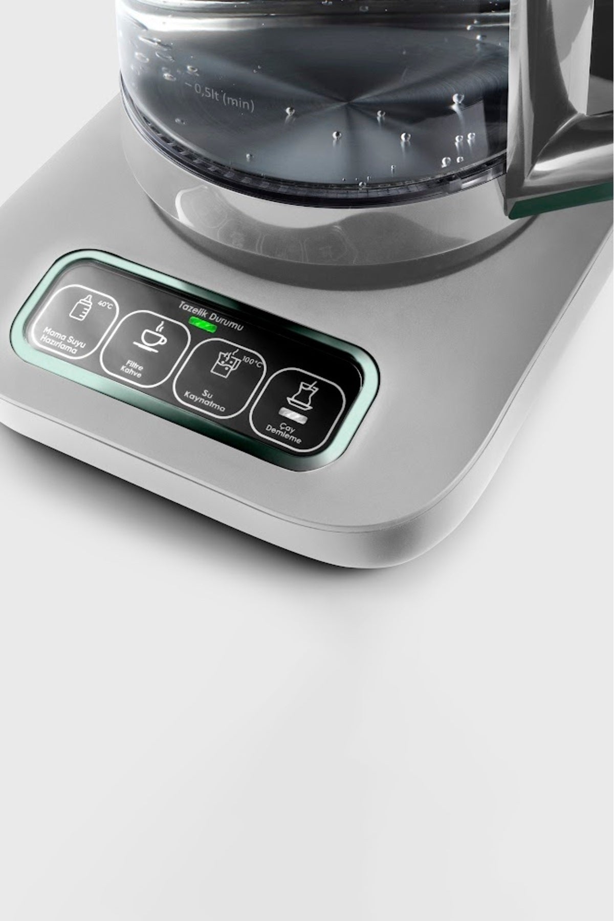 Karaca Tea Lover Robotea Pro 4 in 1 Talking Glass Tea Maker Soft Green - MALLTURK