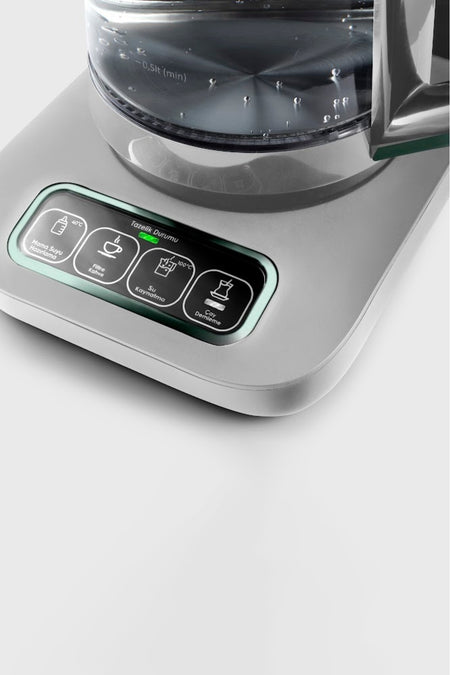 Karaca Tea Lover Robotea Pro 4 in 1 Talking Glass Tea Maker Soft Green - MALLTURK
