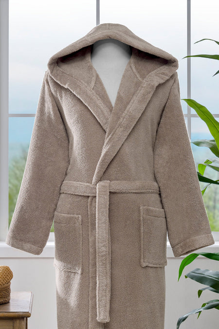 Ozdilek Woven Hooded Bathrobe - MALLTURK