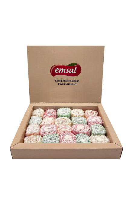 Emsal Fruit Flavored Rolled Turkish Delight 1000 g - MALLTURK