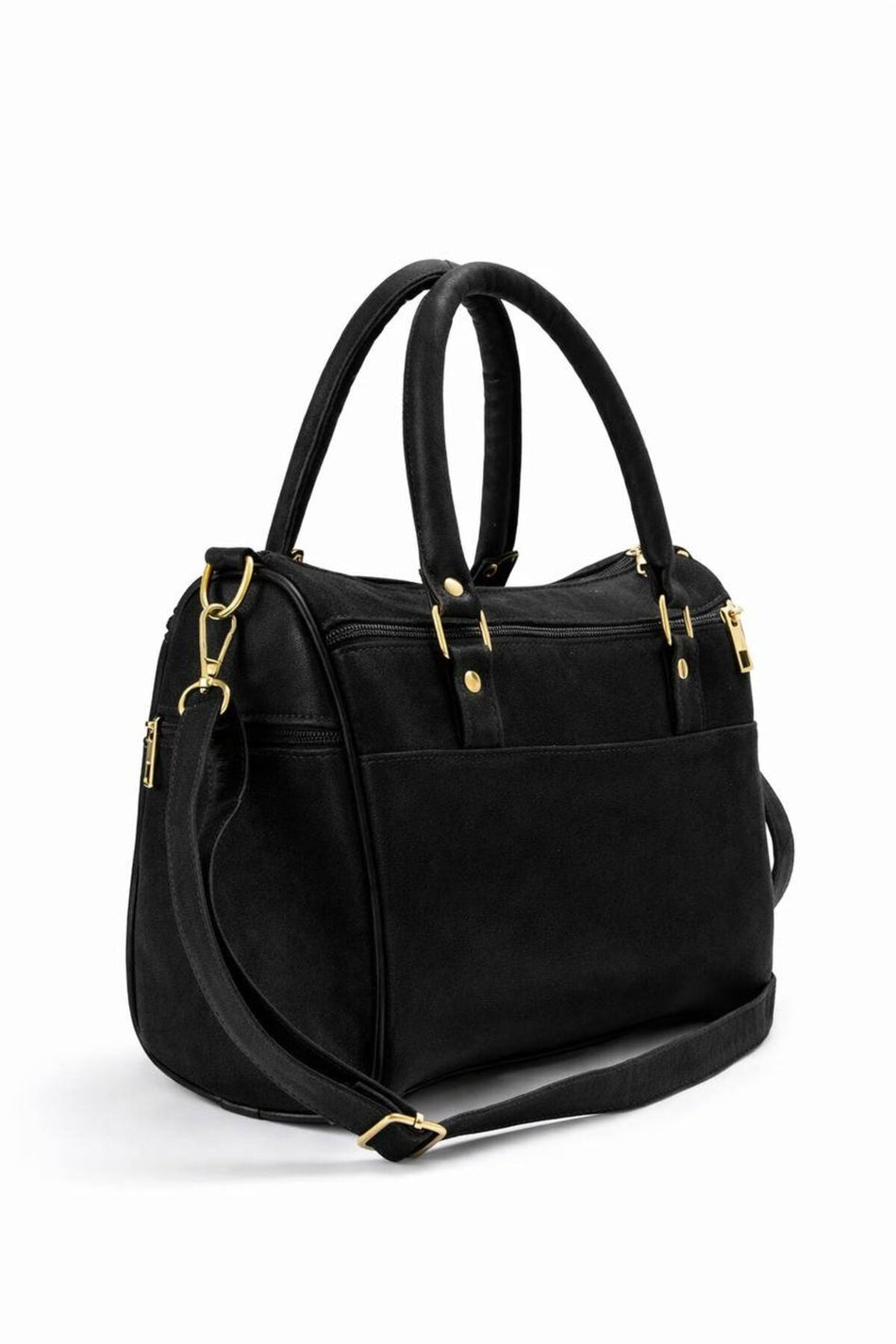 Fubileather Women's Suede Textured Multi-Compartment Handbag and Shoulder Bag - Stylish Everyday Handbag