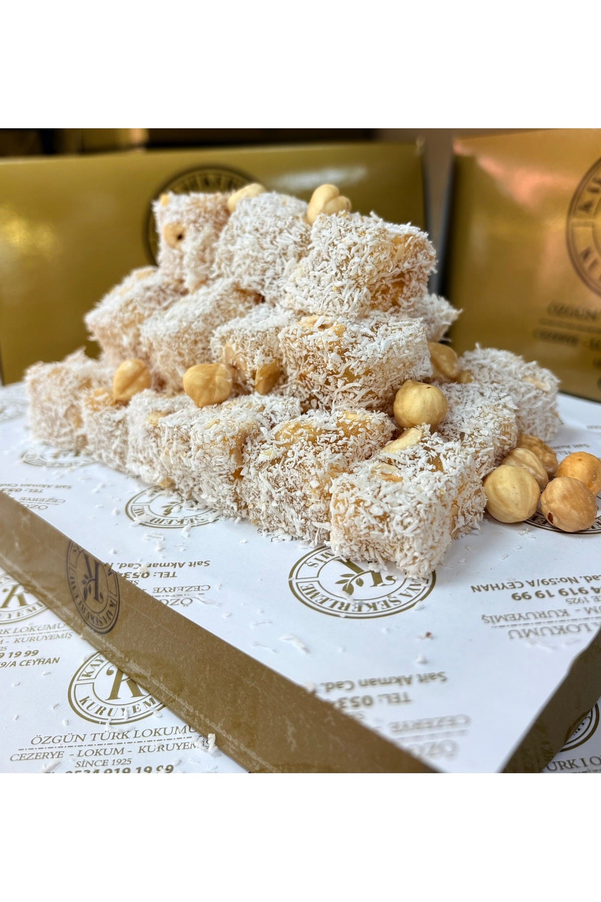 KAYA sekerleme Hazelnut Honey Turkish Delight 1kg - MALLTURK