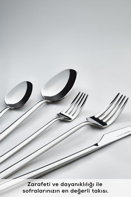 Karaca stark 316 Steel 84 Piece 12 Place Setting premium Flatware Set Boxed - MALLTURK