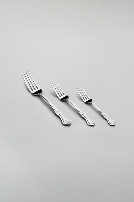Nehir lalezar Plain 12 Place Setting 60 Piece Boxed Fork Spoon Set - MALLTURK