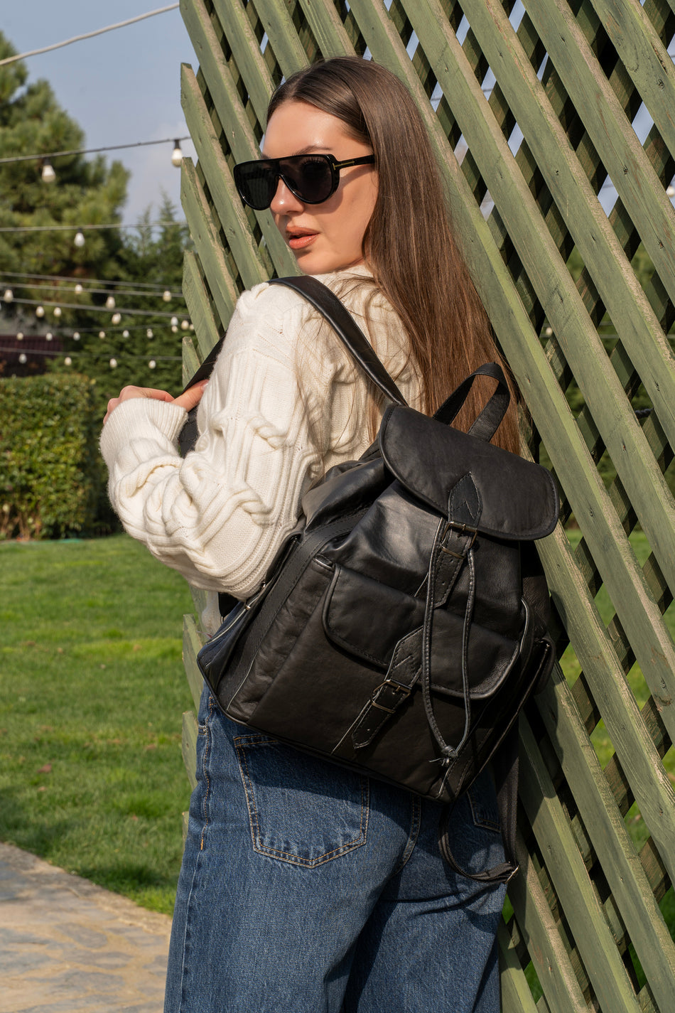 Fubileather Genuine Leather Backpack – Casual & City Style