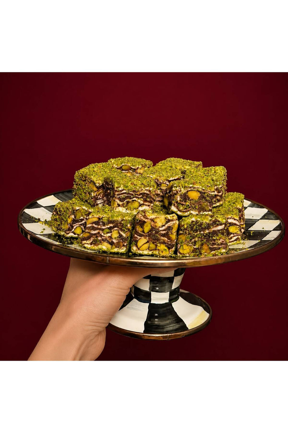 ALEMDARZADE cikolata Pistachio Dream Turkish Delight 500g - MALLTURK