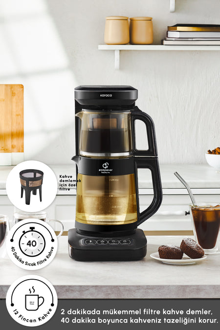 Karaca Robotea Pro Connect 4 in 1 Talking Glass Tea Maker Agate - MALLTURK