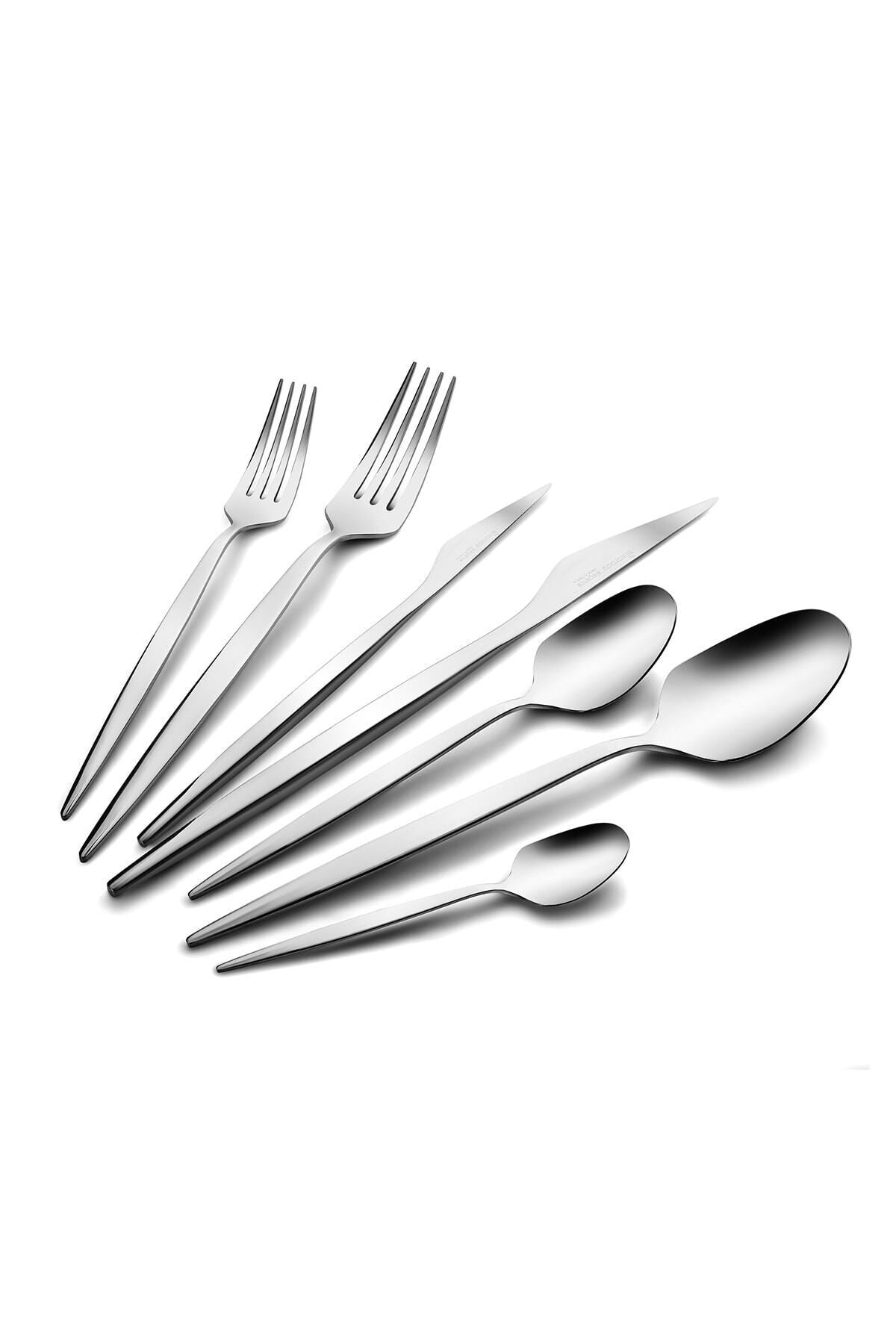 Karaca thor elegance 316 Steel 84 Piece 12 Place Setting Flatware Set - MALLTURK