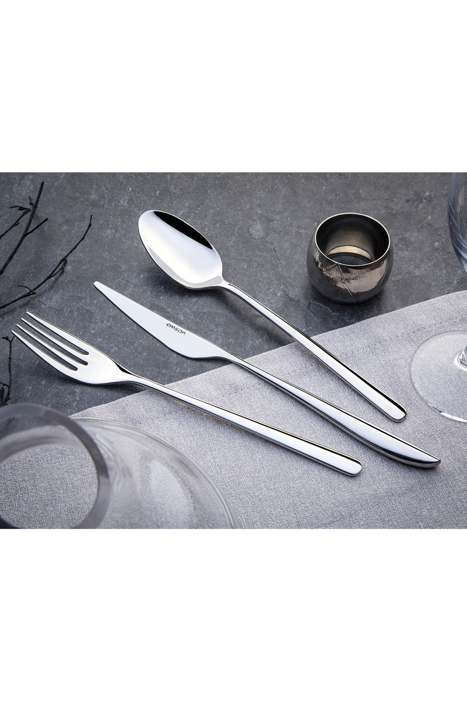 Emsan bello 72 Piece 12 Place Setting Flatware Set - MALLTURK