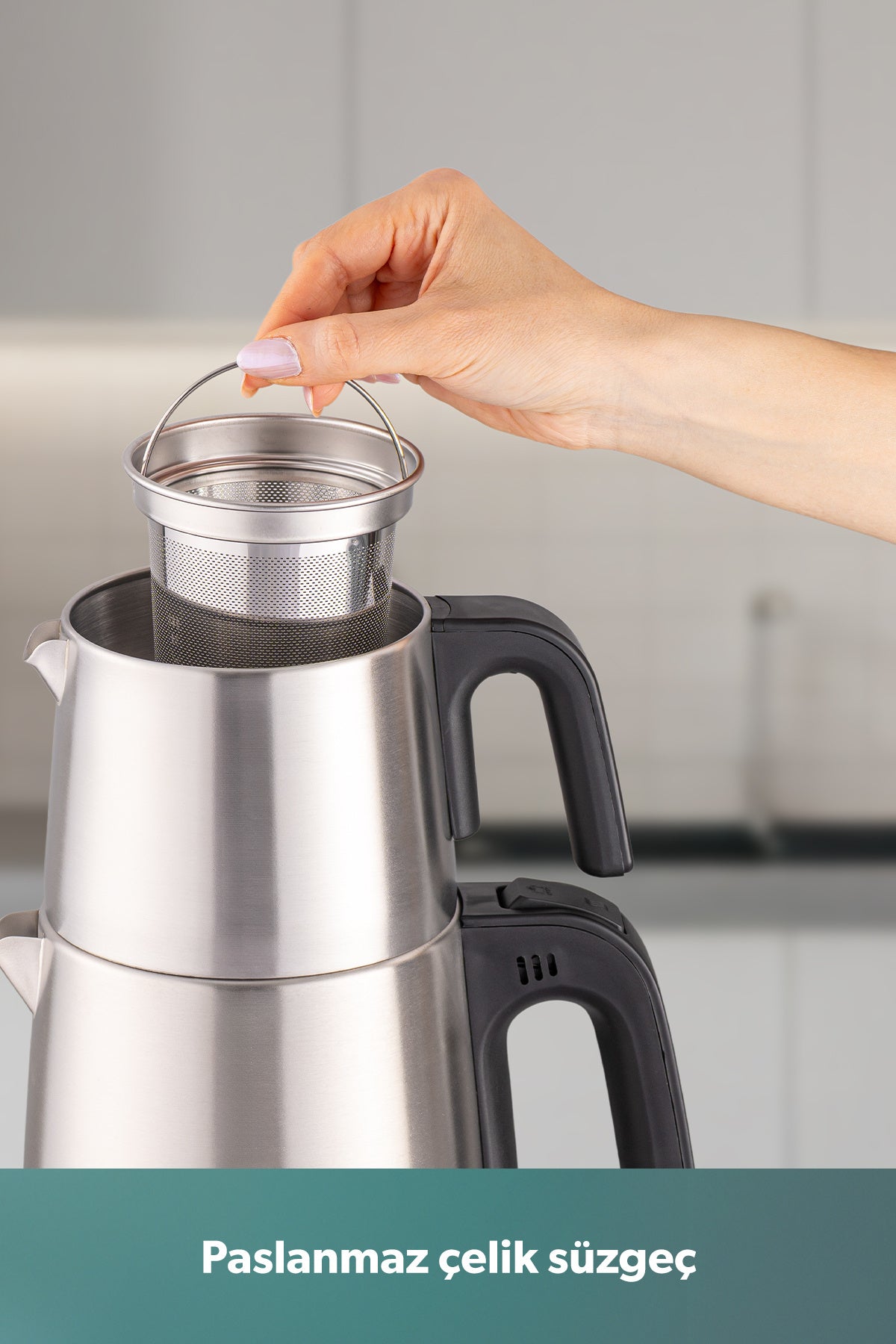 HOMEND Royaltea 1711h Stainless Steel Tea Maker, Black - MALLTURK