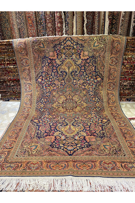 RD RAMAZAN DAG Hand Rug Art Hand-Woven Kayseri Hacilar Weave Premium Quality Cotton Fringe with Wool Weave Size 300x200 - MALLTURK