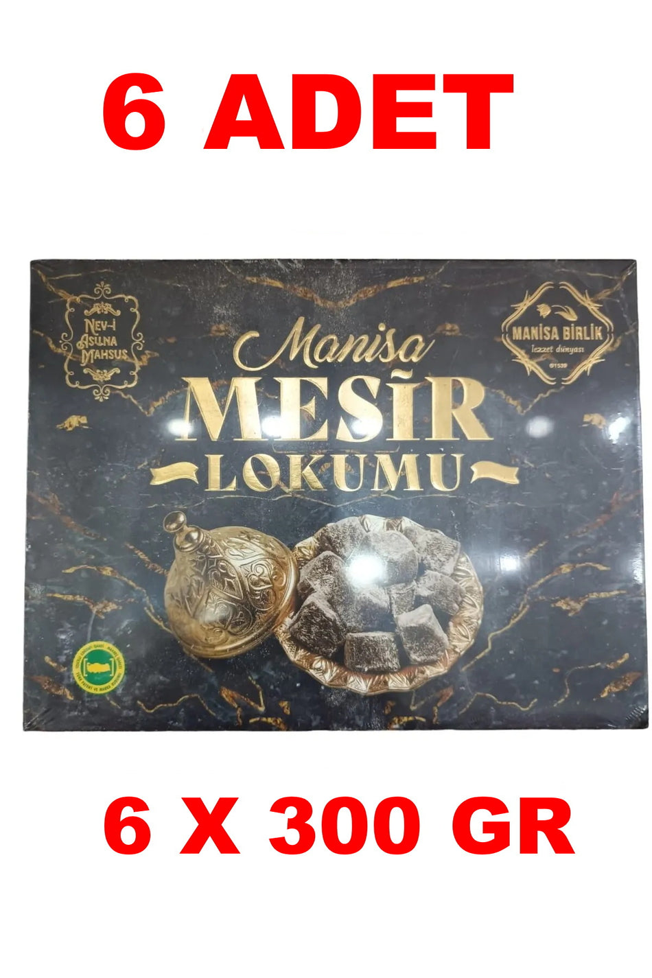 MANISA birlik manisa mesir Turkish Delight 300 g 6 Pieces 6x300 g - MALLTURK