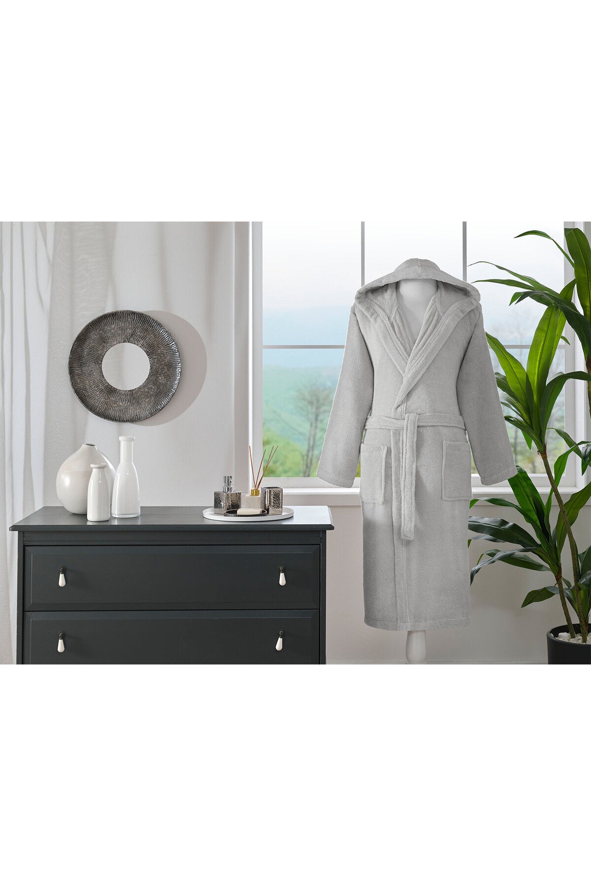 Ozdilek Woven Hooded Bathrobe - MALLTURK