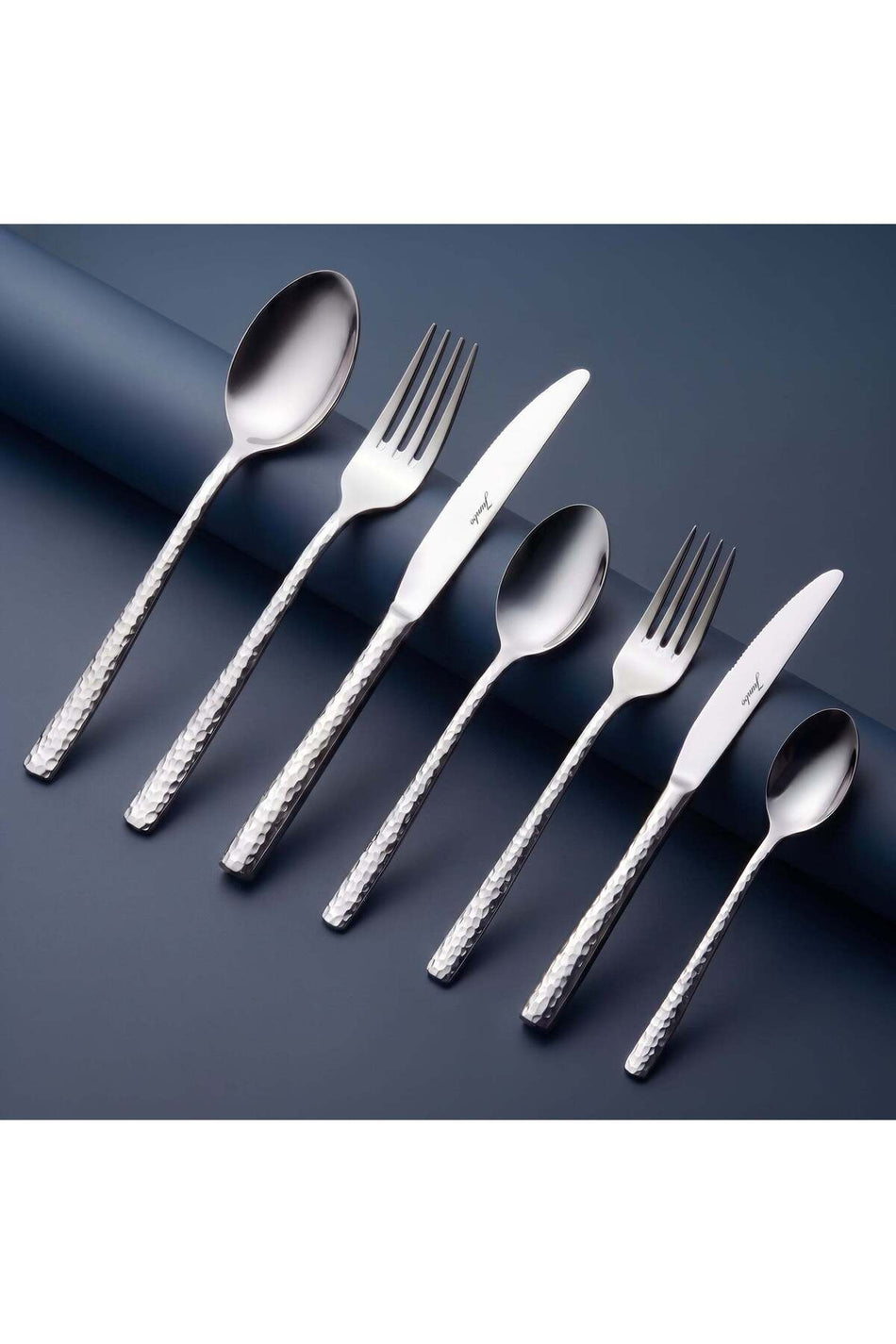 Jumbo 2900 vannes desenli 84 Piece 12 Place Setting Flatware Set - MALLTURK