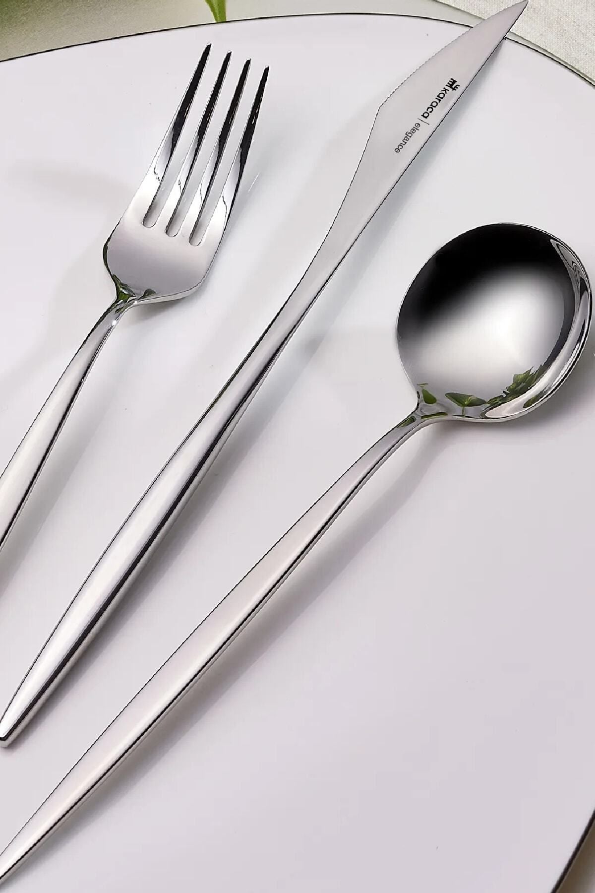 Karaca porto 60 Piece 12 Place Setting elegance Flatware Set Boxed - MALLTURK