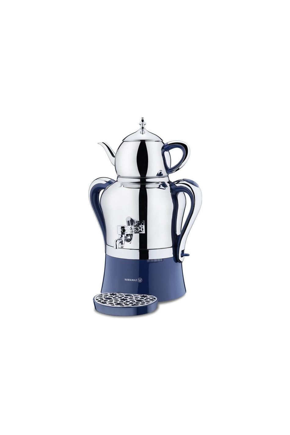 KORKMAZ Dynasty Samovar Azura inox/Chrome A843 - MALLTURK
