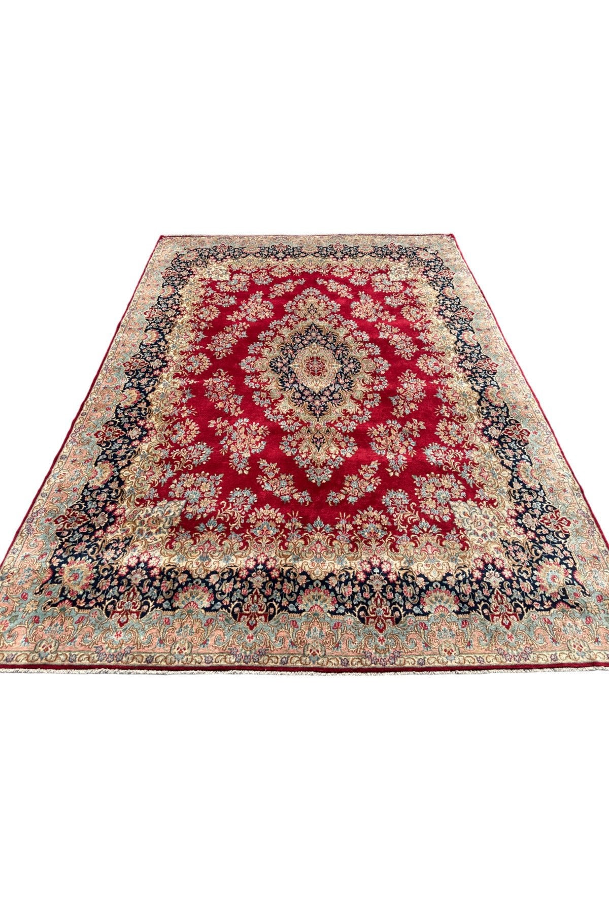 BURAK Rug Hand-Woven Large Iranian Rug 310X425 Red 13 M2 %100 Wool Living Room Rug - MALLTURK