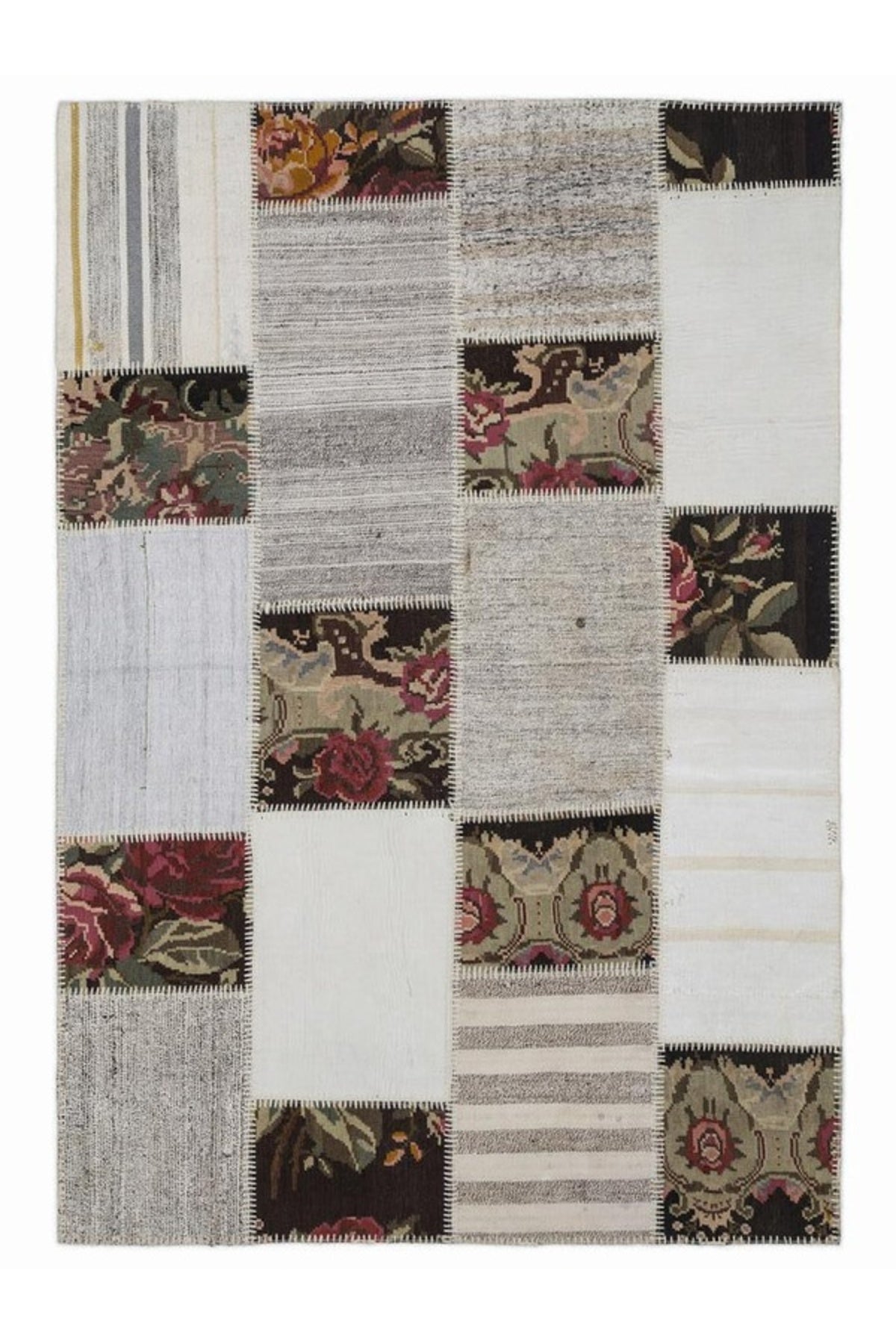 Apex Rug Patchwork Uni Karabag Natural Hand-Woven 1194 160 x 230 cm