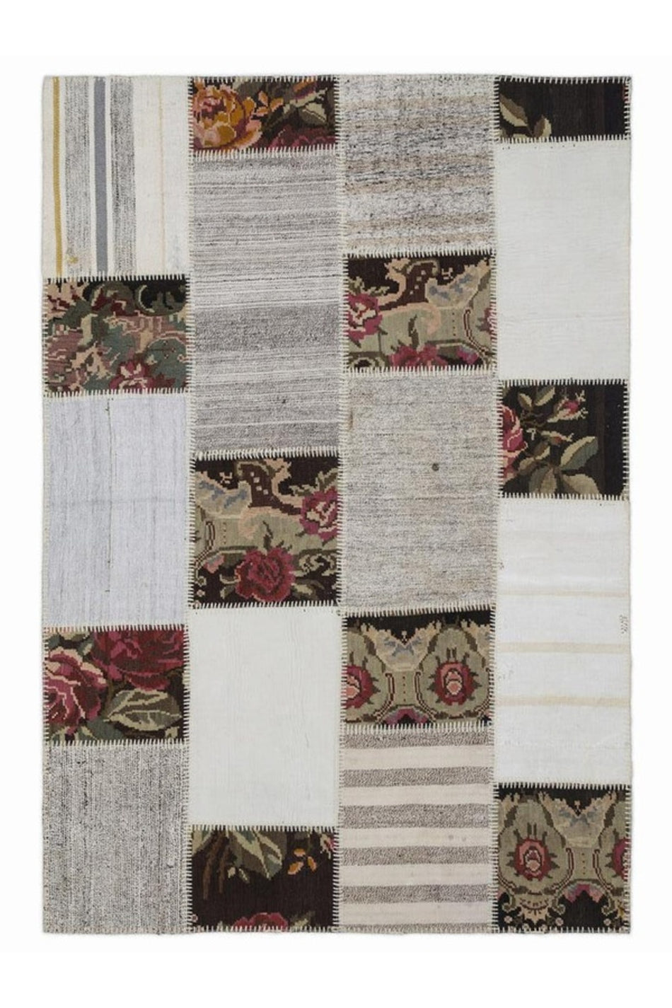 Apex Rug Patchwork Uni Karabag Natural Hand-Woven 1194 160 x 230 cm