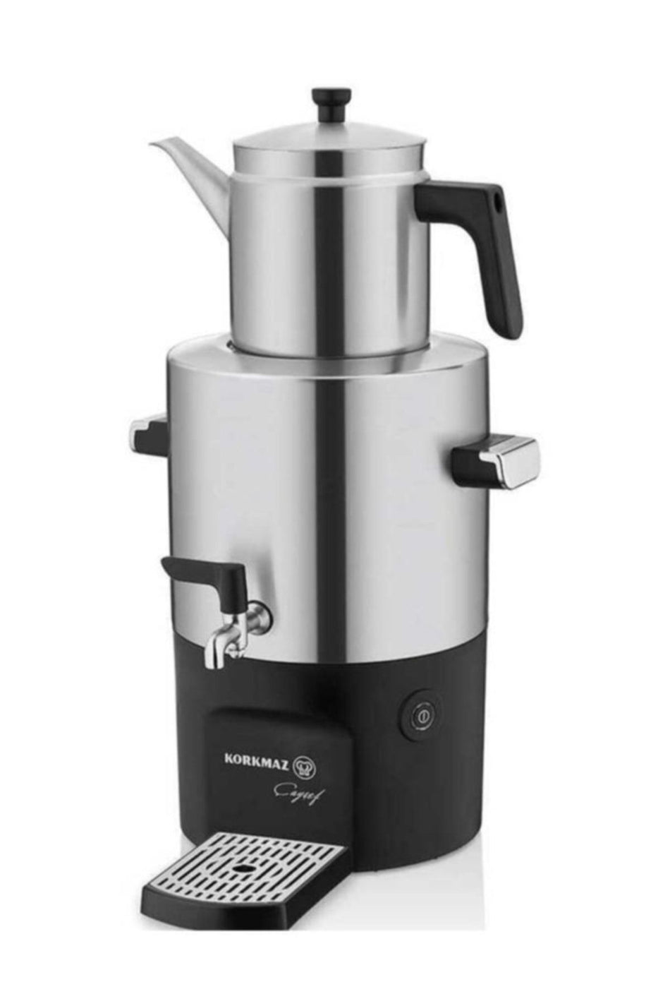 KORKMAZ A841 Teapot Stainless Steel Matte Satin Samovar - MALLTURK