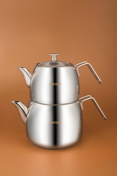 Karaca Galya Maxi Size Stainless Steel induction Compatible Teapot Set - MALLTURK