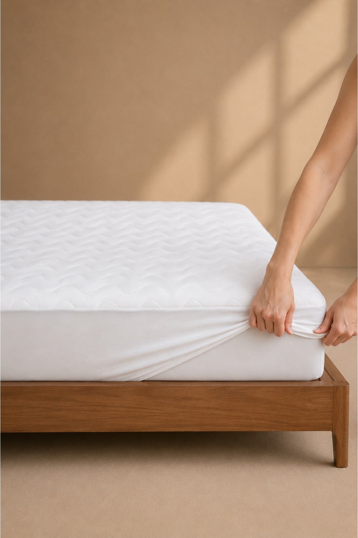 Dream Time Waterproof Cotton Quilted Fitted Mattress Protector - MALLTURK
