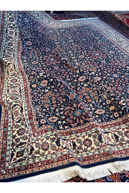 RD RAMAZAN DAG Hand Rug Art Hand-Woven Sumerbank Hereke Rug Signed Seven Mountains Flower Premium Quality Size 265x203 - MALLTURK