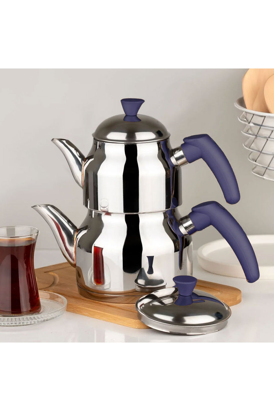 Lines Yonca Y2020 Belinda Mini size Stainless Steel Teapot Purple - MALLTURK