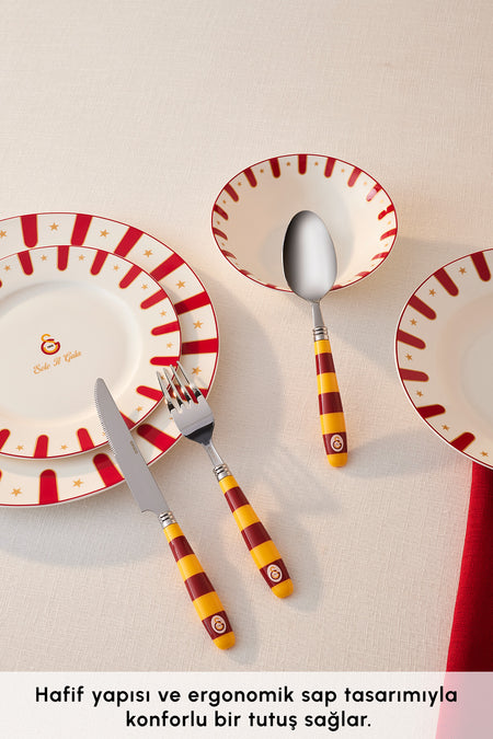 Karaca x galatasaray lisansli 18 Piece 6 Place Setting Flatware Set - MALLTURK